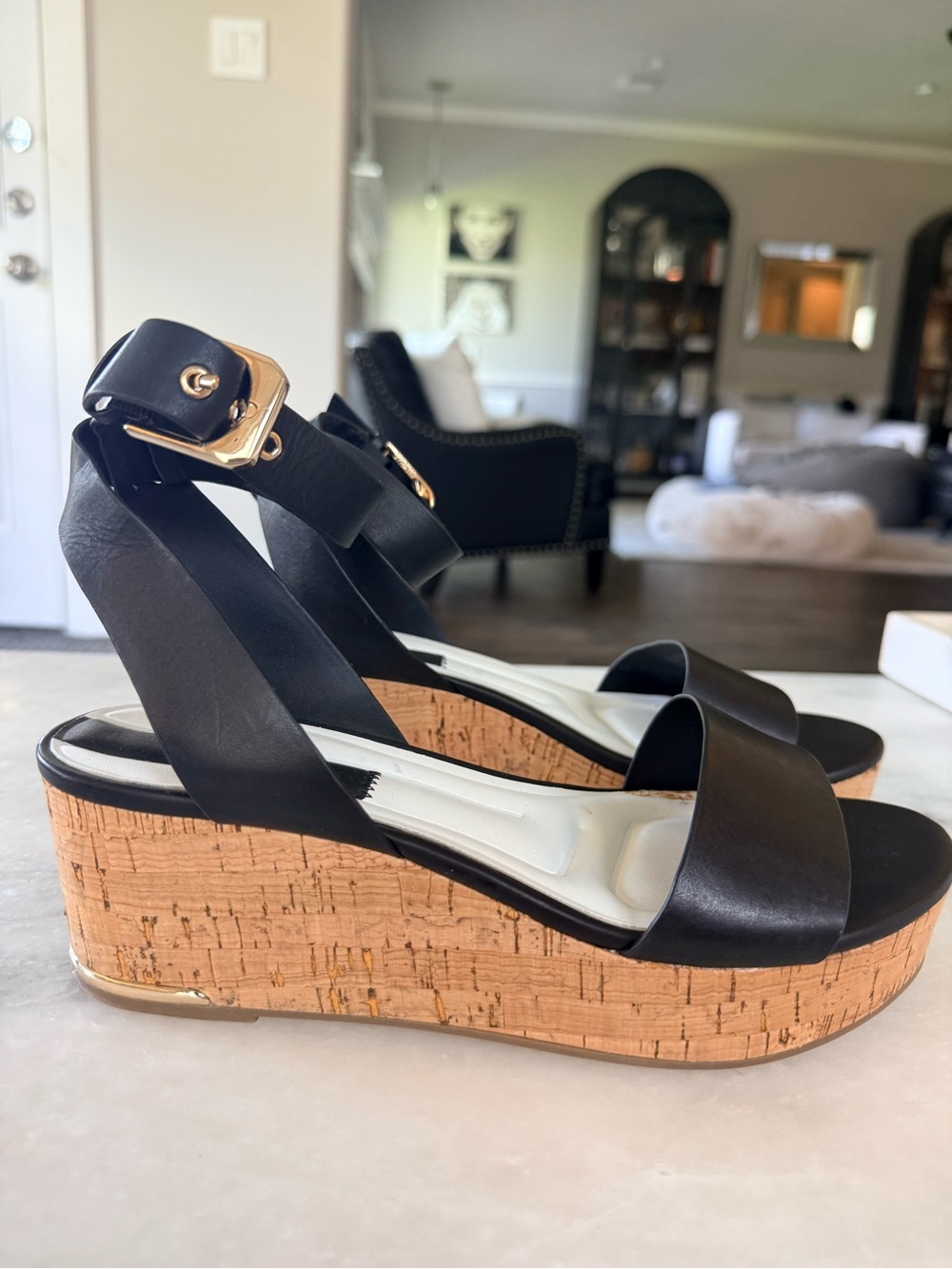 Franco Sarto Presley Cork Platform Sandals Like New!!